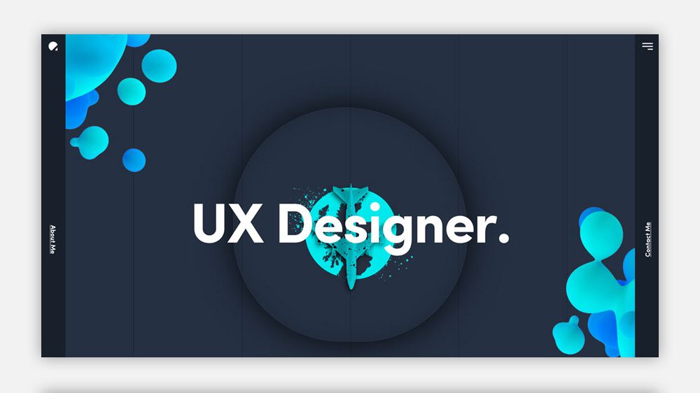 Example of blobs used as website graphics